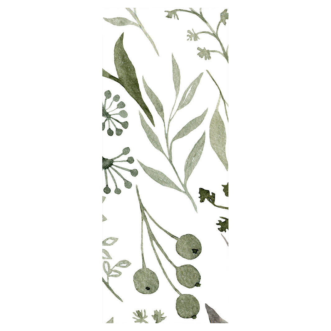 WATERCOLOUR GREEN LEAVES ROOM DIVIDER