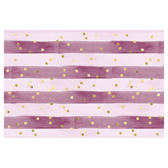 KIDS PINK WATERCOLOUR LINES AND CONFETTI  RECTANGULAR RUG