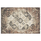 CLASSIC BROWN AUTUMN DISTRESSED RECTANGULAR RUG