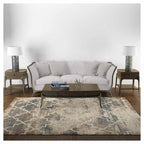 CLASSIC BROWN SMUDGED PATTERN RECTANGULAR RUG
