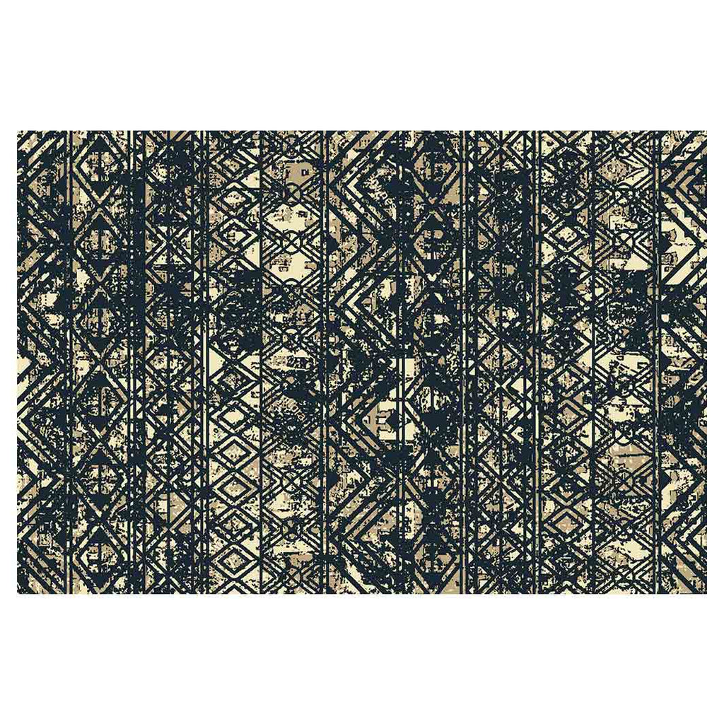 CLASSIC YELLOW AFRICAN TRIBAL PATTERN RECTANGULAR RUG