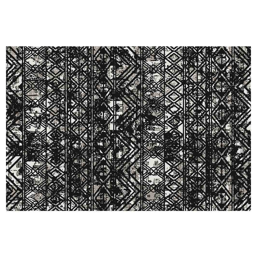 CLASSIC GREY AFRICAN TRIBAL PATTERN RECTANGULAR RUG — Cape Rug, Home & Art