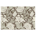CLASSIC BROWN FLORAL PATTERN RECTANGULAR RUG