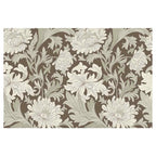 CLASSIC BROWN FLORAL PATTERN RECTANGULAR RUG
