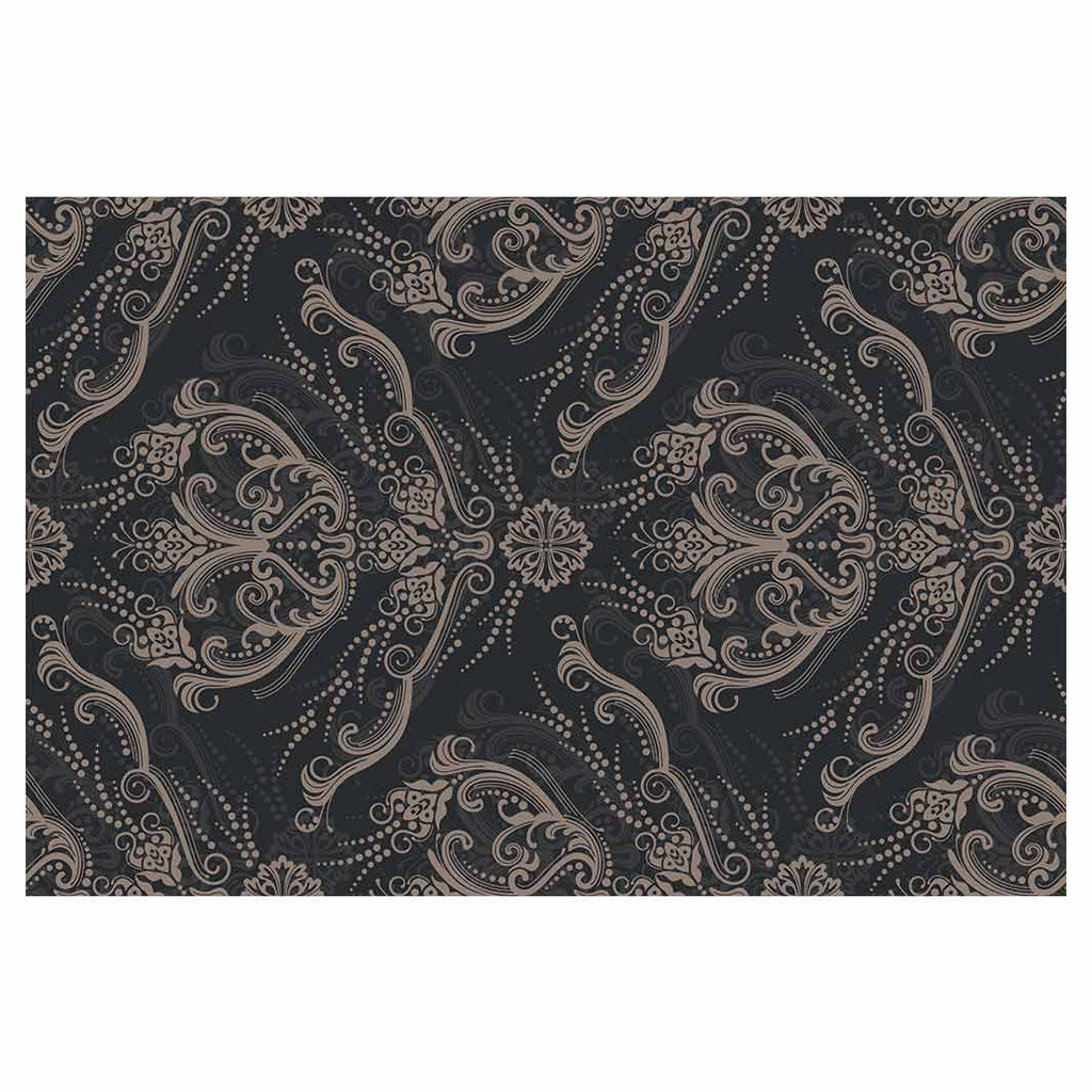 CLASSIC BLUE DARK RICH ORNAMENT PATTERN RECTANGULAR RUG