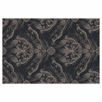 CLASSIC BLUE DARK RICH ORNAMENT PATTERN RECTANGULAR RUG