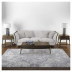 CLASSIC GREY DIAMOND TRIBAL RECTANGULAR RUG