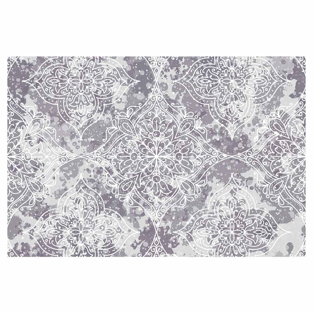 CLASSIC GREY DIAMOND TRIBAL RECTANGULAR RUG