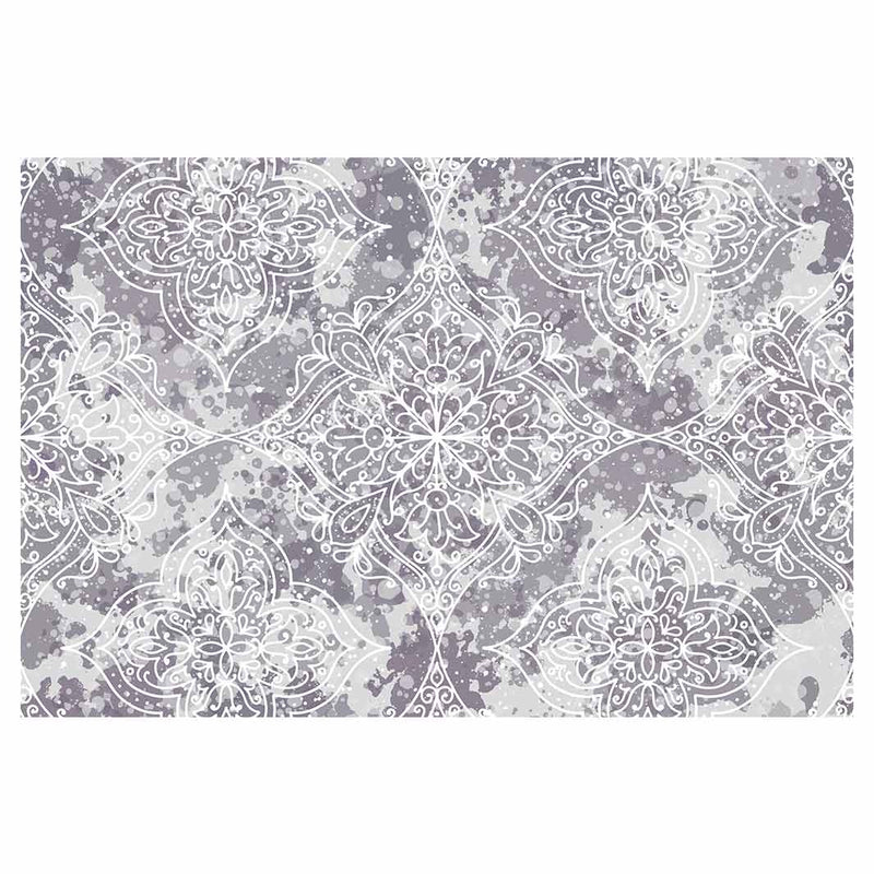 CLASSIC GREY DIAMOND TRIBAL RECTANGULAR RUG