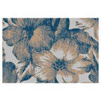 CLASSIC BLUE VINTAGE FLOWER RECTANGULAR RUG