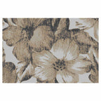 CLASSIC BEIGE VINTAGE FLOWER RECTANGULAR RUG