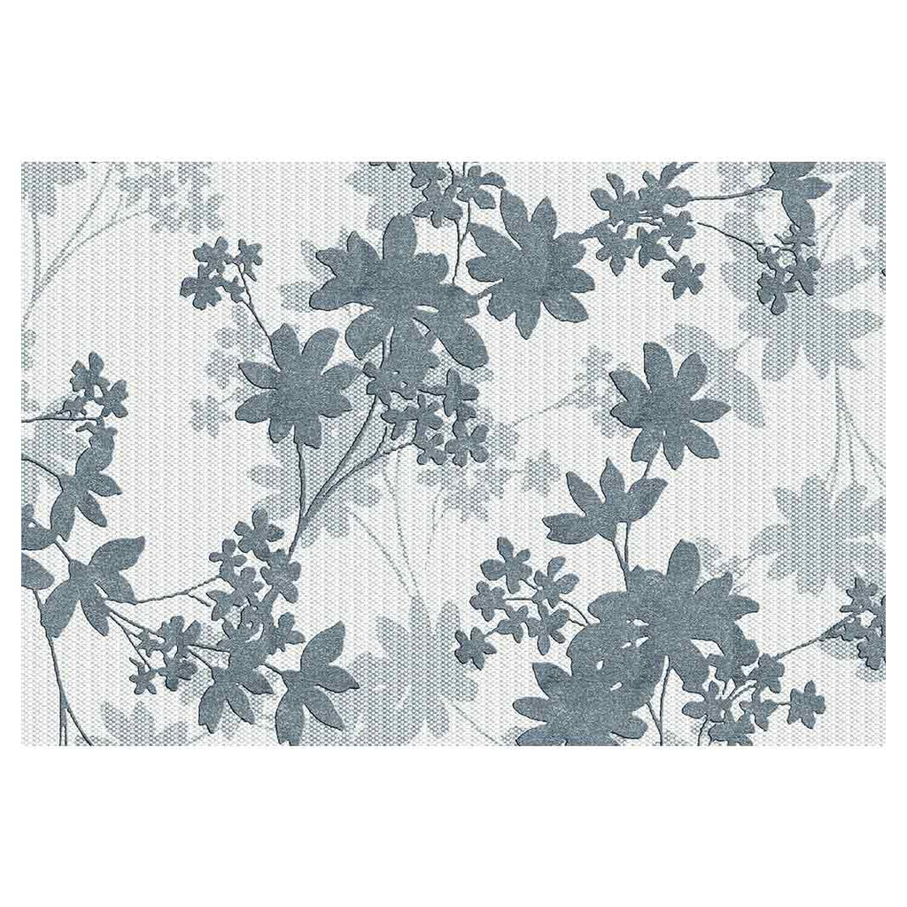 CLASSIC BLUE TONED FOLIAGE RECTANGULAR RUG