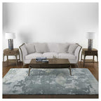 CONTEMPORARY BLUE  DISTRESSED CONCRETE RECTANGULAR RUG