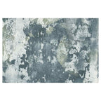 CONTEMPORARY BLUE  DISTRESSED CONCRETE RECTANGULAR RUG