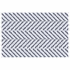CONTEMPORARY BLUE GREY TONED MINIMALISTIC LINES RECTANGULAR RUG