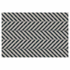 CONTEMPORARY GREY NATURAL TONED MINIMALISTIC LINES RECTANGULAR RUG