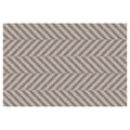 CONTEMPORARY BROWN NATURAL TONED MINIMALISTIC LINES RECTANGULAR RUG