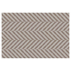 CONTEMPORARY BROWN NATURAL TONED MINIMALISTIC LINES RECTANGULAR RUG