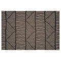 CONTEMPORARY BROWN TRIBAL LINE ART RECTANGULAR RUG