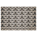 CONTEMPORARY BROWN TRIANGLE PATTERN RECTANGULAR RUG