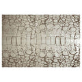 CONTEMPORARY BROWN SNAKE SKIN RECTANGULAR RUG