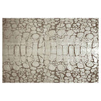 CONTEMPORARY BROWN SNAKE SKIN RECTANGULAR RUG