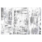 CONTEMPORARY WHITE DISTRESSED BRUSH STROKES RECTANGULAR RUG