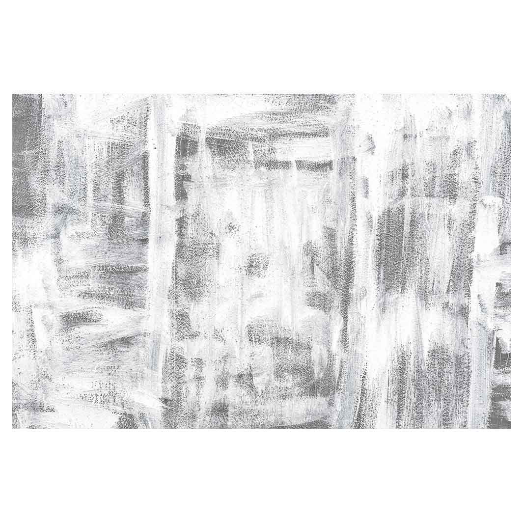 CONTEMPORARY WHITE DISTRESSED BRUSH STROKES RECTANGULAR RUG