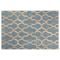 CONTEMPORARY BLUE MOROCCAN TRELLIS RECTANGULAR RUG