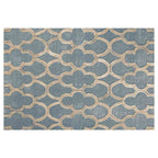 CONTEMPORARY BLUE MOROCCAN TRELLIS RECTANGULAR RUG
