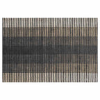 CONTEMPORARY BROWN CONTRAST STRIPES RECTANGULAR RUG
