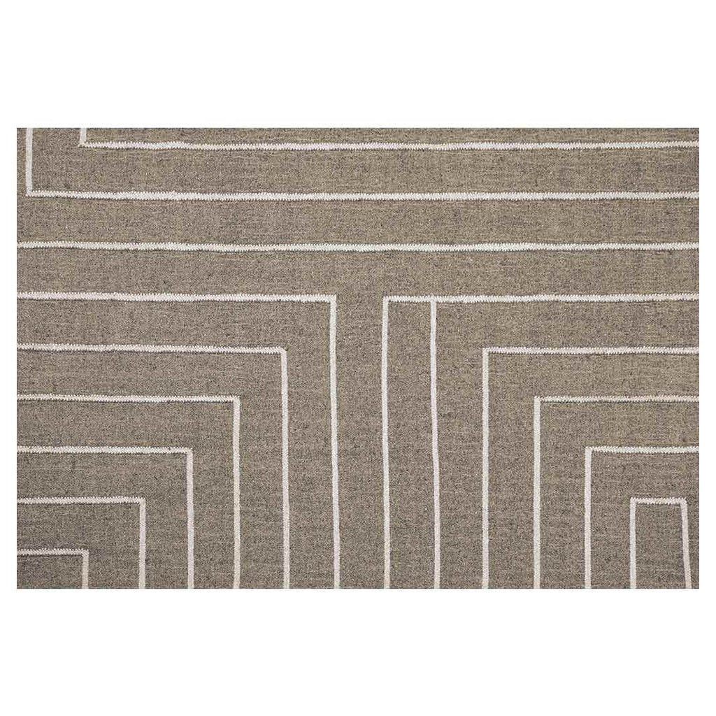 CONTEMPORARY BEIGE MINIMALISTIC LINE RECTANGULAR RUG