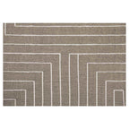 CONTEMPORARY BEIGE MINIMALISTIC LINE RECTANGULAR RUG