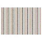 CONTEMPORARY BLUE BEIGE TONES LINES RECTANGULAR RUG