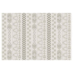 CONTEMPORARY GREY LIGHT TRIBAL RECTANGULAR RUG