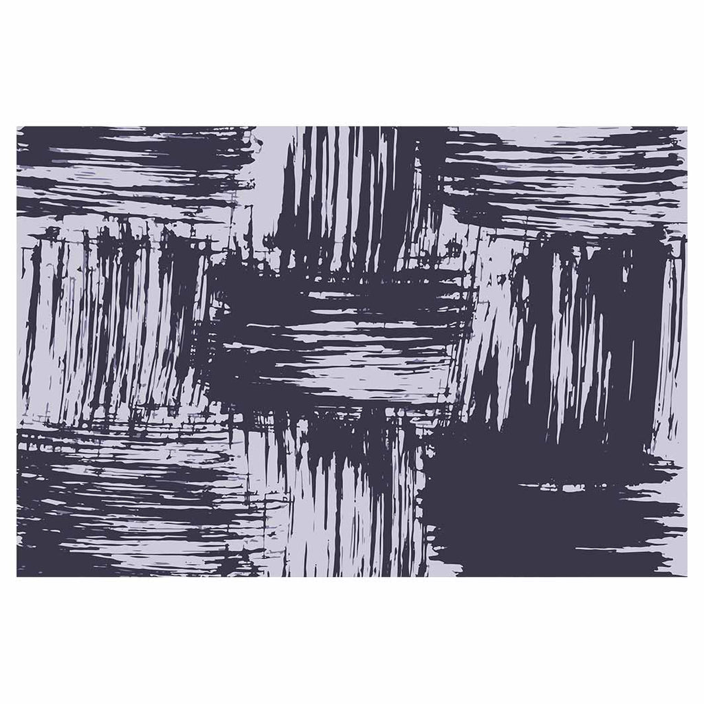 MODERN GREY INK BRUSH CROSS PATTERN RECTANGULAR RUG