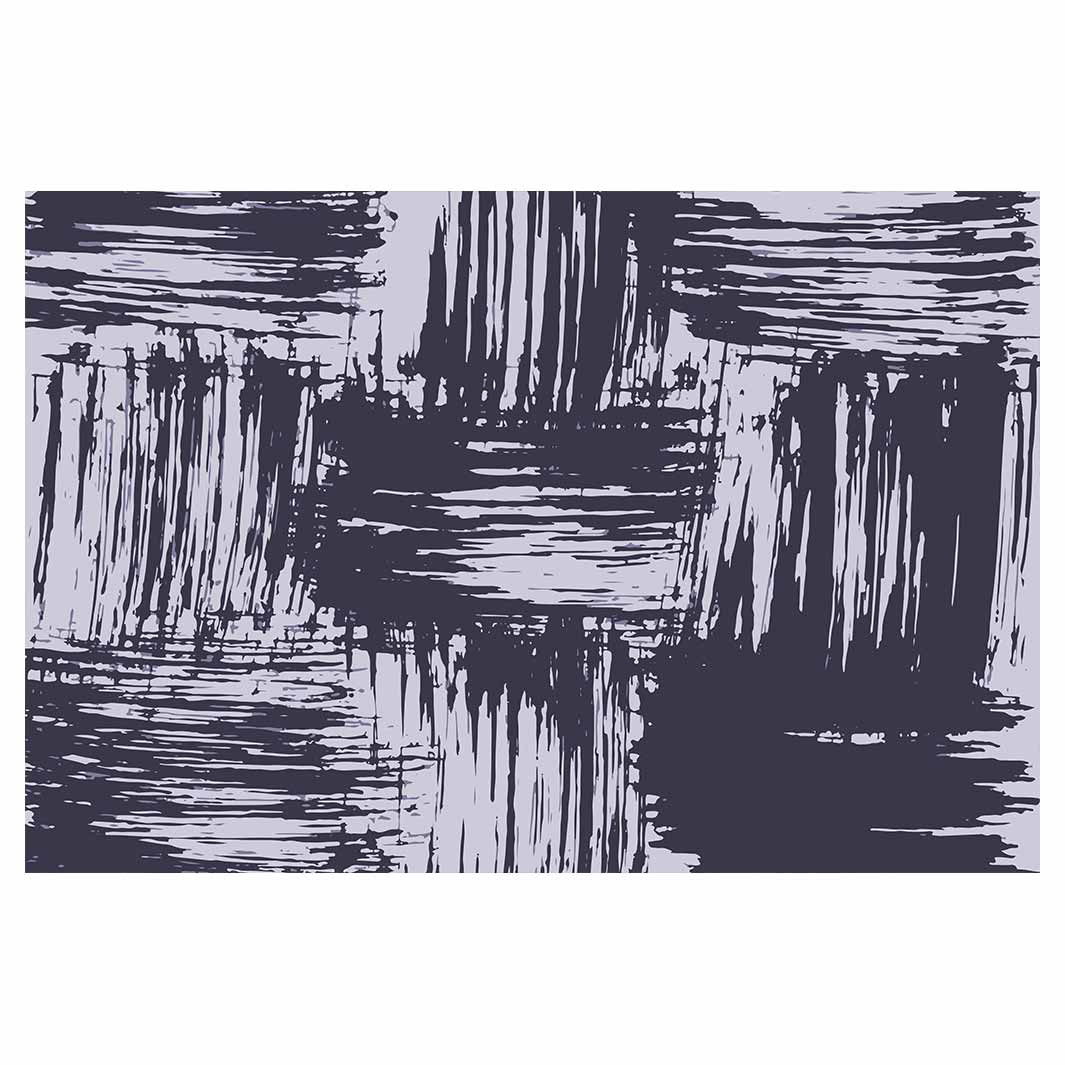 MODERN GREY INK BRUSH CROSS PATTERN RECTANGULAR RUG