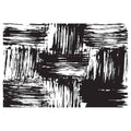 MODERN BLACK INK BRUSH CROSS PATTERN RECTANGULAR RUG