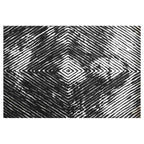 MODERN BLACK MONA LISA DIAMOND ABSTRACT RECTANGULAR RUG