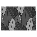 MODERN GREY STYLIZED LEAF PATTERN RECTANGULAR RUG