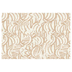 MODERN BEIGE ABSTRACT PATTERN DRAWING RECTANGULAR RUG