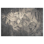 MODERN GREY STROKE WEAVE RECTANGULAR RUG