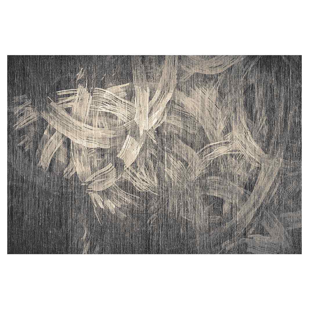 MODERN GREY STROKE WEAVE RECTANGULAR RUG