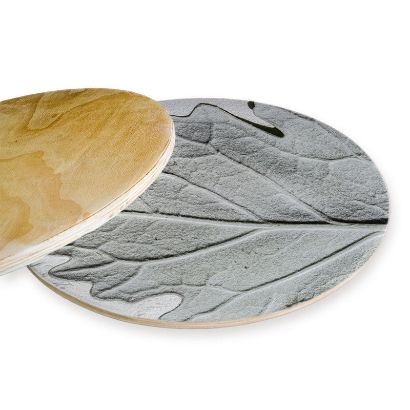 LEAVES GREY MONOCHROME LEAF CHEESEBOARD