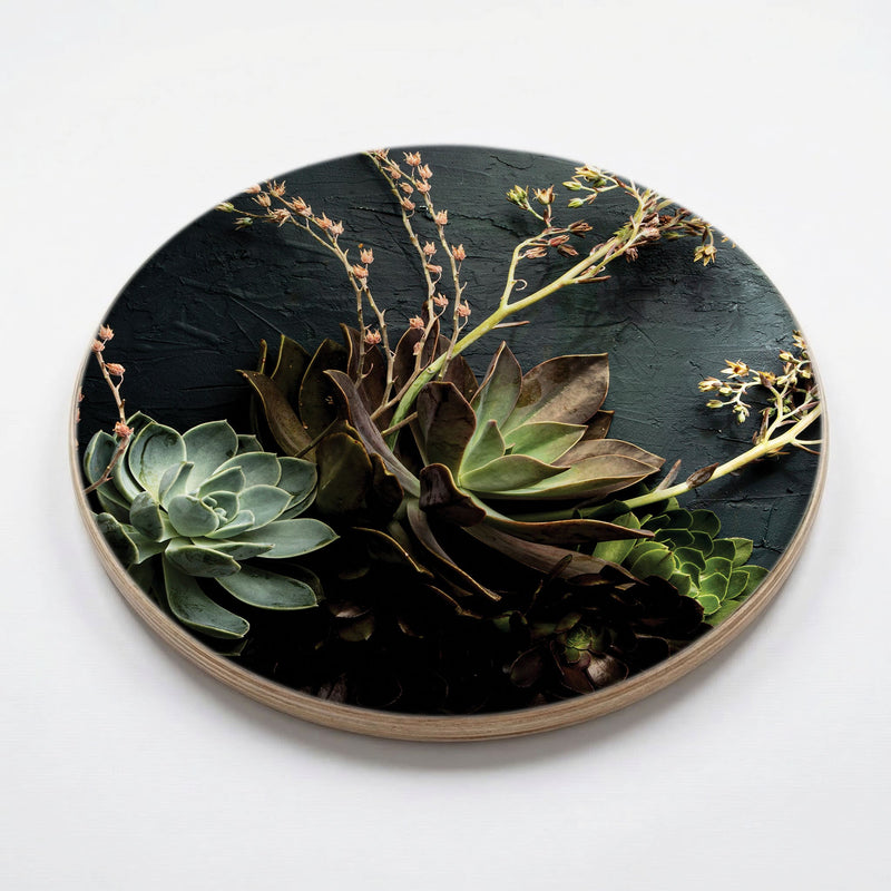 NATURAL GREEN ALOE BUSH WITH LEAVES CHEESEBOARD