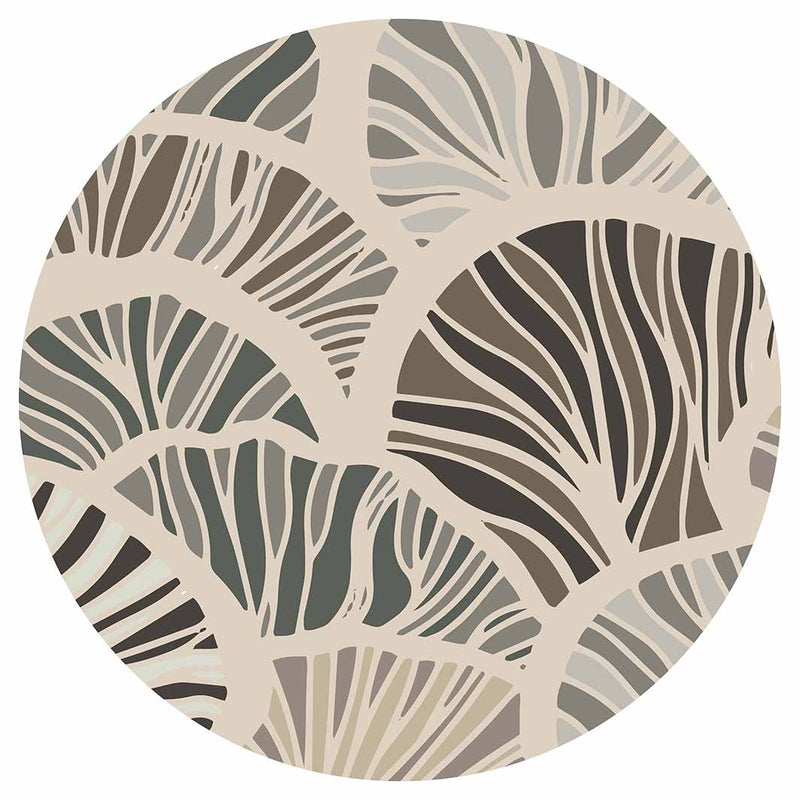 PATTERN BROWN AND BUTTERSCOTCH ABSTRACT LEAF LAZY SUSAN