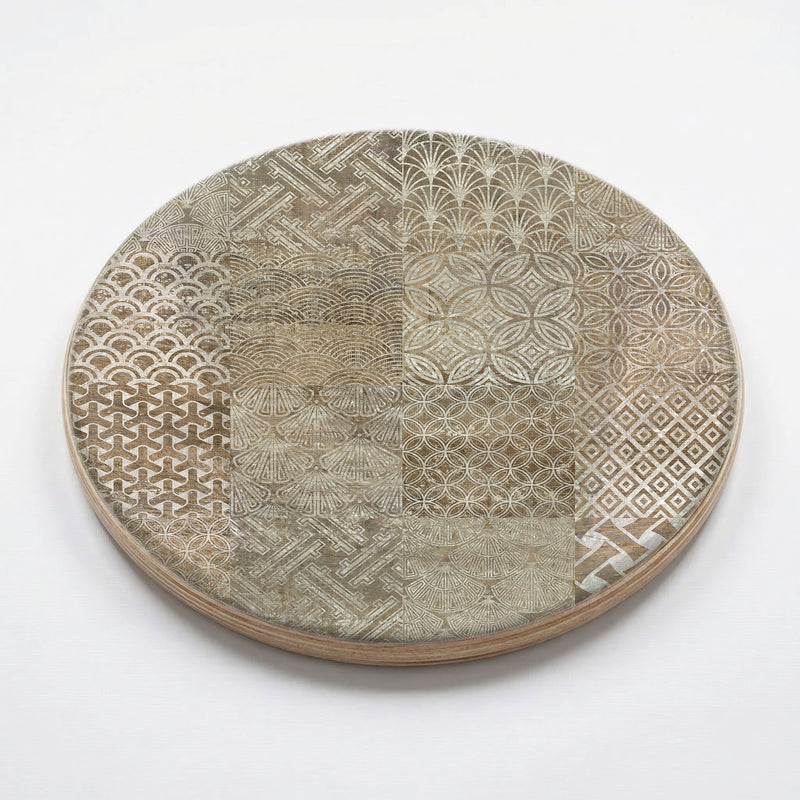 PATTERN BROWN MODERN TILE NATURAL CHEESEBOARD