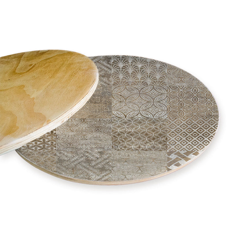 PATTERN BROWN MODERN TILE NATURAL CHEESEBOARD