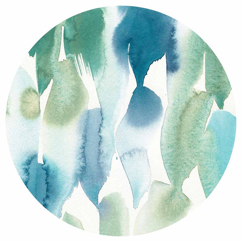 PATTERN BLUE AND GREEN WATERCOLOUR PAINT CHEESEBOARD