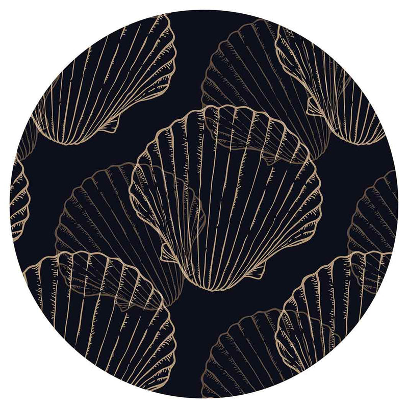 PATTERN DARK NAVY SHELL LAZY SUSAN
